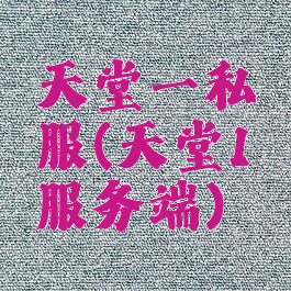 天堂一私服(天堂1服务端)
