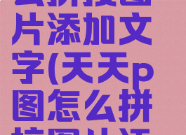 天天p图怎么拼接图片添加文字(天天p图怎么拼接图片添加文字呢)
