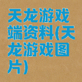 天龙游戏端资料(天龙游戏图片)