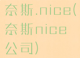 奈斯.nice(奈斯nice公司)