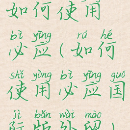 如何使用必应(如何使用必应国际版外贸)