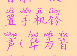 如何在华为音乐上设置手机铃声(华为音乐铃声怎么设置)