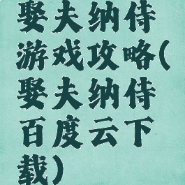 娶夫纳侍游戏攻略(娶夫纳侍百度云下载)