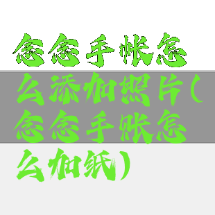 念念手帐怎么添加照片(念念手账怎么加纸)