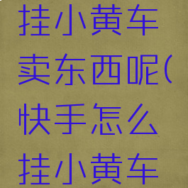 快手怎么挂小黄车卖东西呢(快手怎么挂小黄车卖货)