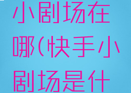 快手里的小剧场在哪(快手小剧场是什么意思)