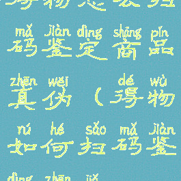 得物怎么扫码鉴定商品真伪(得物如何扫码鉴定真假)