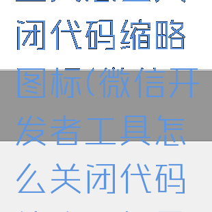 微信开发者工具怎么关闭代码缩略图标(微信开发者工具怎么关闭代码缩略图标显示)