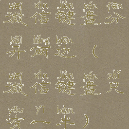 微信键盘分开两边(微信键盘只有一半)