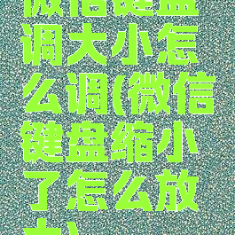 微信键盘调大小怎么调(微信键盘缩小了怎么放大)
