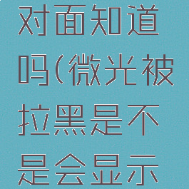 微光解除黑名单后对面知道吗(微光被拉黑是不是会显示对方一直在线)