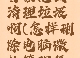 微软电脑管家怎么清理垃圾啊(怎样删除电脑微软管理员账户)