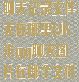 小米手机qq聊天记录文件夹在哪里(小米qq聊天图片在哪个文件夹)
