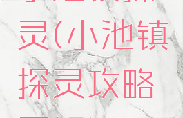 小池镇探灵(小池镇探灵攻略图解)