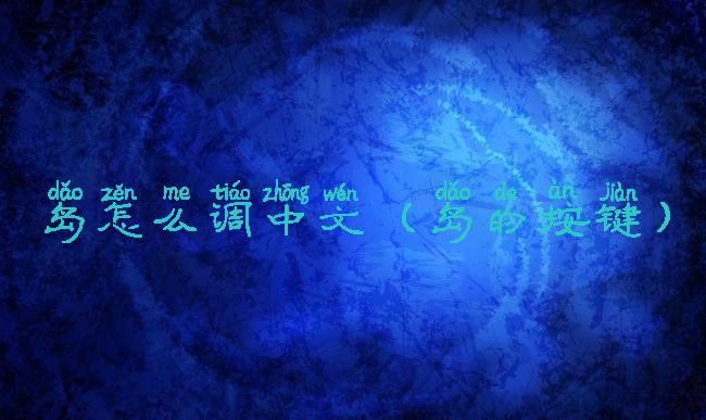 岛怎么调中文(岛的按键)