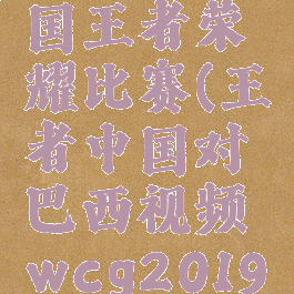 巴西对中国王者荣耀比赛(王者中国对巴西视频wcg2019)