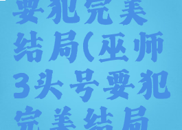 巫师3头号要犯完美结局(巫师3头号要犯完美结局详细攻略)