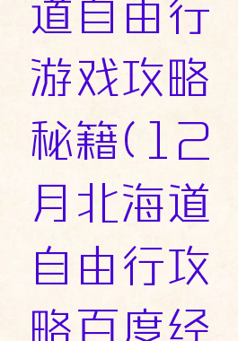 广西北海道自由行游戏攻略秘籍(12月北海道自由行攻略百度经验)