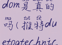 推特上那些dom是真的吗(推特duetoatechnicalissue)