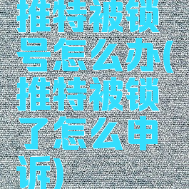 推特被锁号怎么办(推特被锁了怎么申诉)