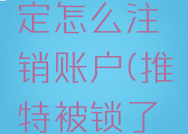 推特被锁定怎么注销账户(推特被锁了怎么申诉)