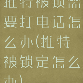 推特被锁需要打电话怎么办(推特被锁定怎么办)