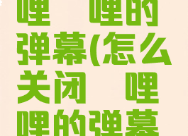 怎么关闭哔哩哔哩的弹幕(怎么关闭哔哩哔哩的弹幕模式)