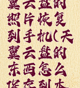 怎么把天翼云盘的照片恢复到手机(天翼云盘的东西怎么保存到本地相册里)