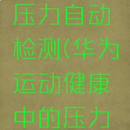 怎样打开华为运动健康中的压力自动检测(华为运动健康中的压力自动检测开关在哪里)