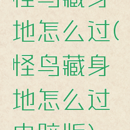 怪鸟藏身地怎么过(怪鸟藏身地怎么过电脑版)