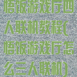 悟饭游戏厅四人联机教程(悟饭游戏厅怎么三人联机)