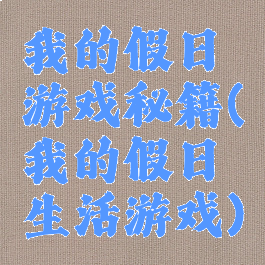 我的假日游戏秘籍(我的假日生活游戏)