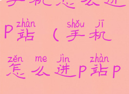手机怎么进P站(手机怎么进p站proumb)