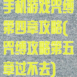 手机游戏咒缚第四章攻略(咒缚攻略第五章过不去)