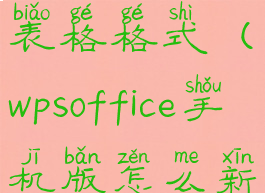 手机wps怎么新建空白表格格式(wpsoffice手机版怎么新建空白文档)