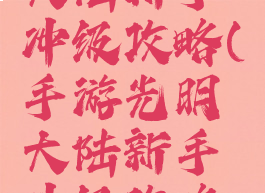 手游光明大陆新手冲级攻略(手游光明大陆新手冲级攻略大全)