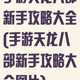 手游天龙八部新手攻略大全(手游天龙八部新手攻略大全图片)