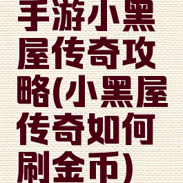 手游小黑屋传奇攻略(小黑屋传奇如何刷金币)