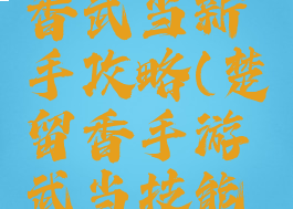 手游楚留香武当新手攻略(楚留香手游武当技能摆放顺序)