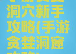 手游贪婪洞穴新手攻略(手游贪婪洞窟攻略)