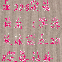 手游足球经理2018攻略秘籍(手游足球经理2018攻略秘籍怎么用)