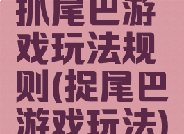 抓尾巴游戏玩法规则(捉尾巴游戏玩法)