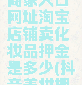 抖音小店商家入口网址淘宝店铺卖化妆品押金是多少(抖音美妆押金)