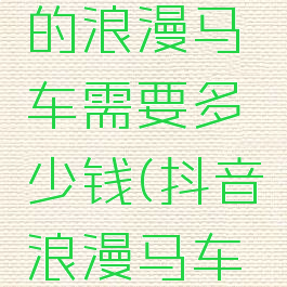 抖音里面的浪漫马车需要多少钱(抖音浪漫马车是多少钱)