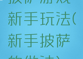 披萨游戏新手玩法(新手披萨的做法)