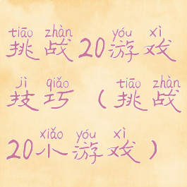 挑战20游戏技巧(挑战20小游戏)