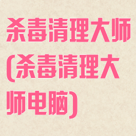 杀毒清理大师(杀毒清理大师电脑)