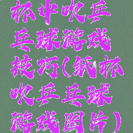 杯中吹乒乓球游戏技巧(纸杯吹乒乓球游戏图片)