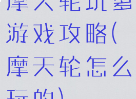 摩天轮坑爹游戏攻略(摩天轮怎么玩的)