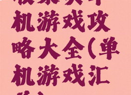 收集类单机游戏攻略大全(单机游戏汇总)